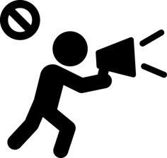 No Shouting Allowed Svg Line Art, Free Vectors File